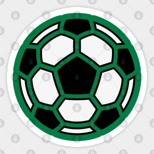 Soccer Mosaic (Ball / Logo / Symbol / Pictogram / Icon / 2C) Sticker by MrFaulbaum